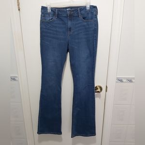 Old Navy Micro Flare Mid Rise Cotton+Polyester Blue Jeans Size 8
